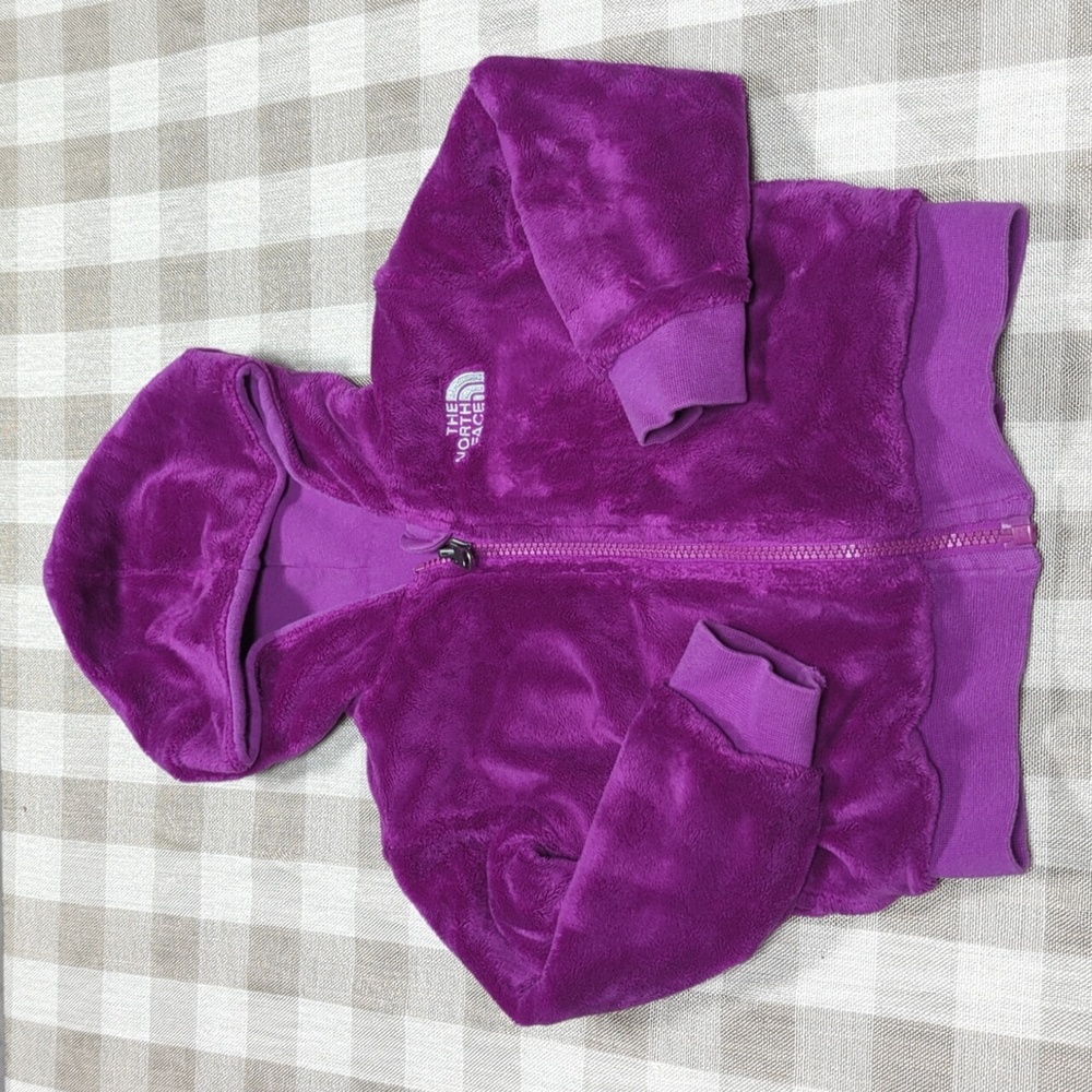 2T North Face reversible purple fleece jacket